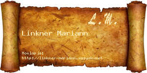 Linkner Mariann névjegykártya